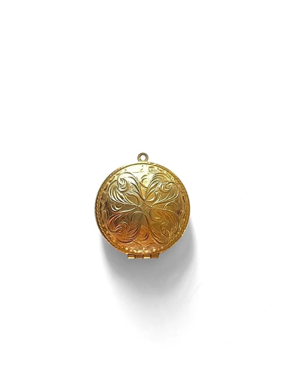 Vintage Avon Scrolled Circle Locket Pendant